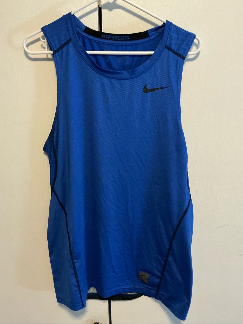 Nike Hypercool Royal Blue Tank Top with Black Swoosh